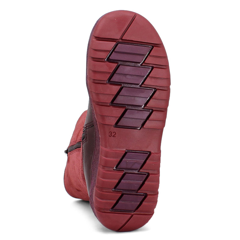 Сапожки нат.мех, артикул 1564, цвет бордовый купить в интернет-магазине Shoeslel с доставкой по России