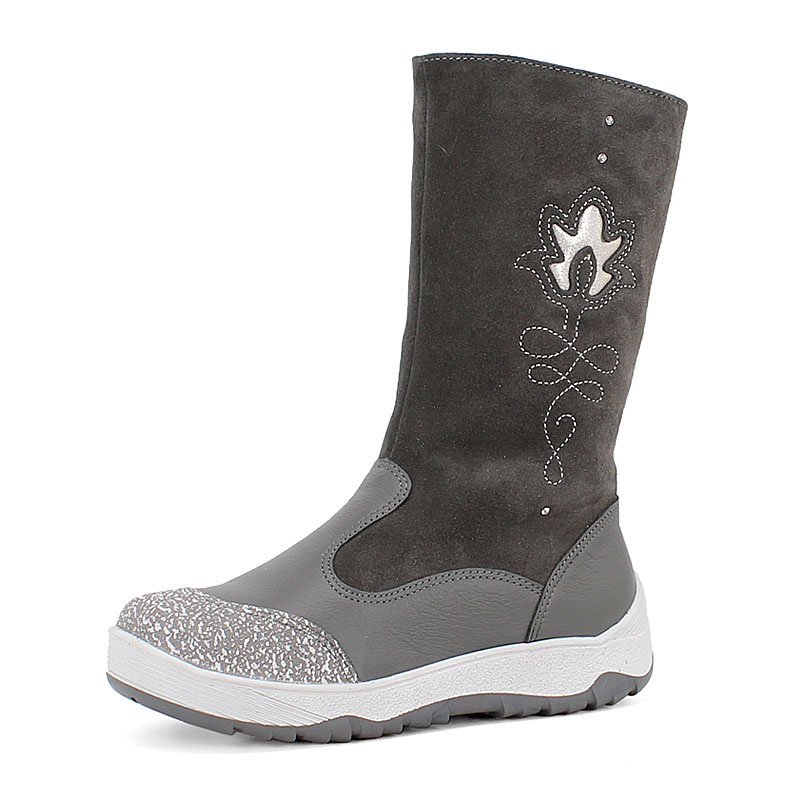 Сапожки нат.мех, артикул 1564, цвет серый купить в интернет-магазине Shoeslel с доставкой по России