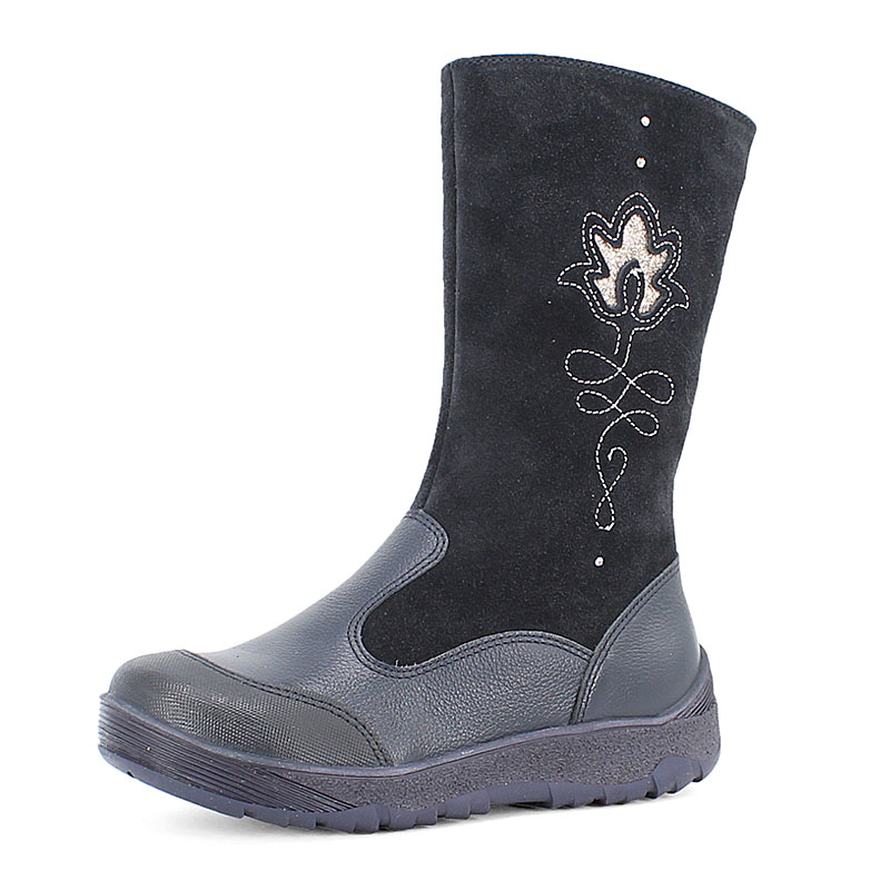 Сапожки нат.мех, артикул 1564, цвет синий купить в интернет-магазине Shoeslel с доставкой по России