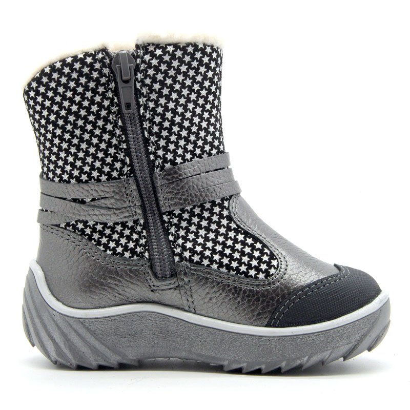 Сапожки малодетские нат.мех, артикул 1579, цвет серебристый купить в интернет-магазине Shoeslel с доставкой по России