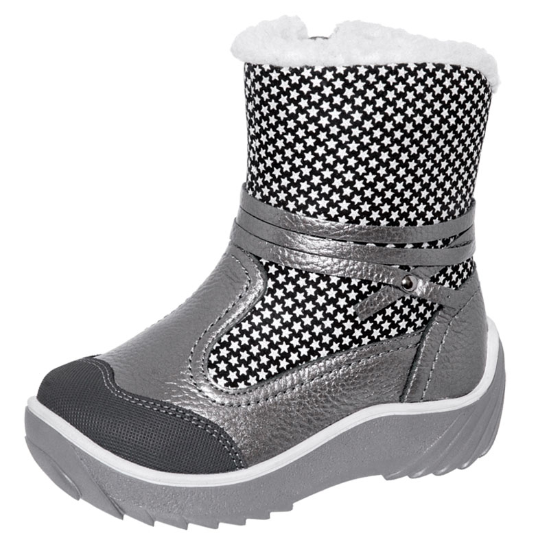 Сапожки малодетские нат.мех, артикул 1579, цвет серебристый купить в интернет-магазине Shoeslel с доставкой по России