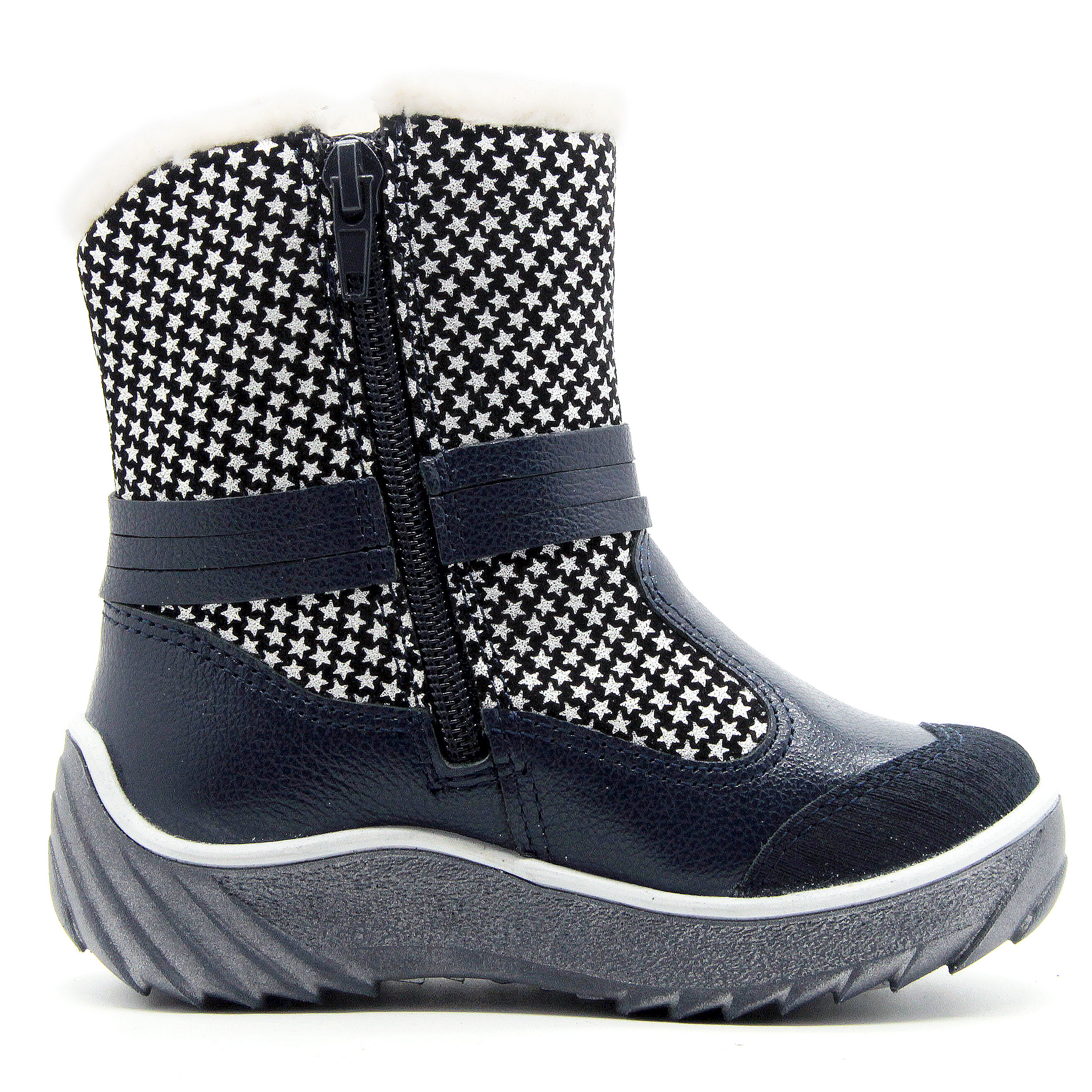 Сапожки малодетские нат.мех, артикул 1579, цвет синий купить в интернет-магазине Shoeslel с доставкой по России