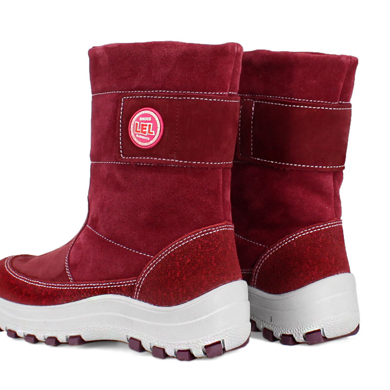 Сапожки нат.мех, артикул 161, цвет брусника купить в интернет-магазине Shoeslel с доставкой по России