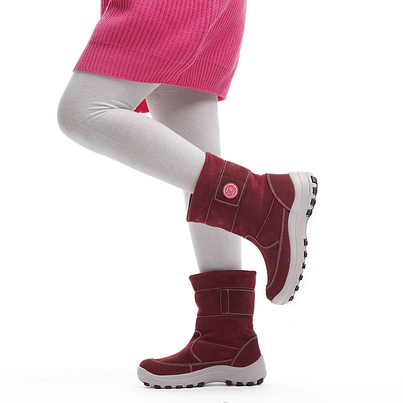 Сапожки нат.мех, артикул 161, цвет брусника купить в интернет-магазине Shoeslel с доставкой по России