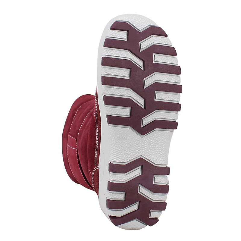 Сапожки нат.мех, артикул 161, цвет брусника купить в интернет-магазине Shoeslel с доставкой по России