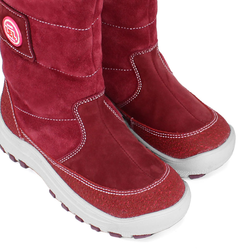 Сапожки нат.мех, артикул 161, цвет брусника купить в интернет-магазине Shoeslel с доставкой по России