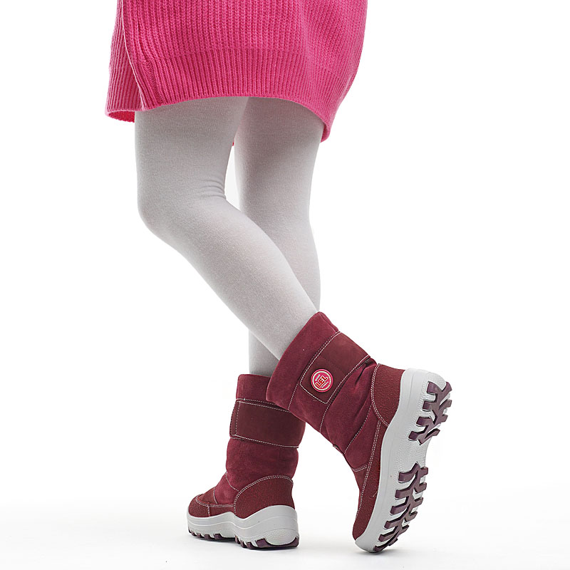 Сапожки нат.мех, артикул 161, цвет брусника купить в интернет-магазине Shoeslel с доставкой по России