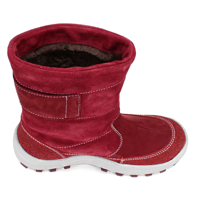 Сапожки нат.мех, артикул 161, цвет брусника купить в интернет-магазине Shoeslel с доставкой по России