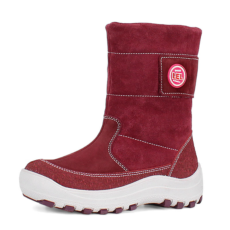 Сапожки нат.мех, артикул 161, цвет брусника купить в интернет-магазине Shoeslel с доставкой по России