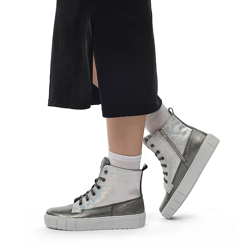 Ботинки байка, артикул 1623, цвет темно-серый купить в интернет-магазине Shoeslel с доставкой по России