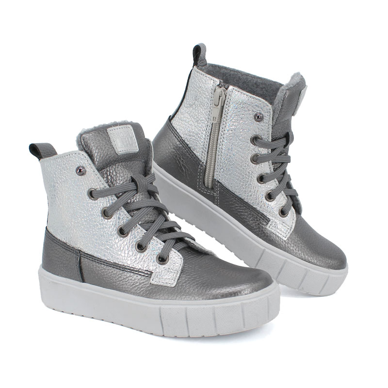 Ботинки байка, артикул 1623, цвет темно-серый купить в интернет-магазине Shoeslel с доставкой по России