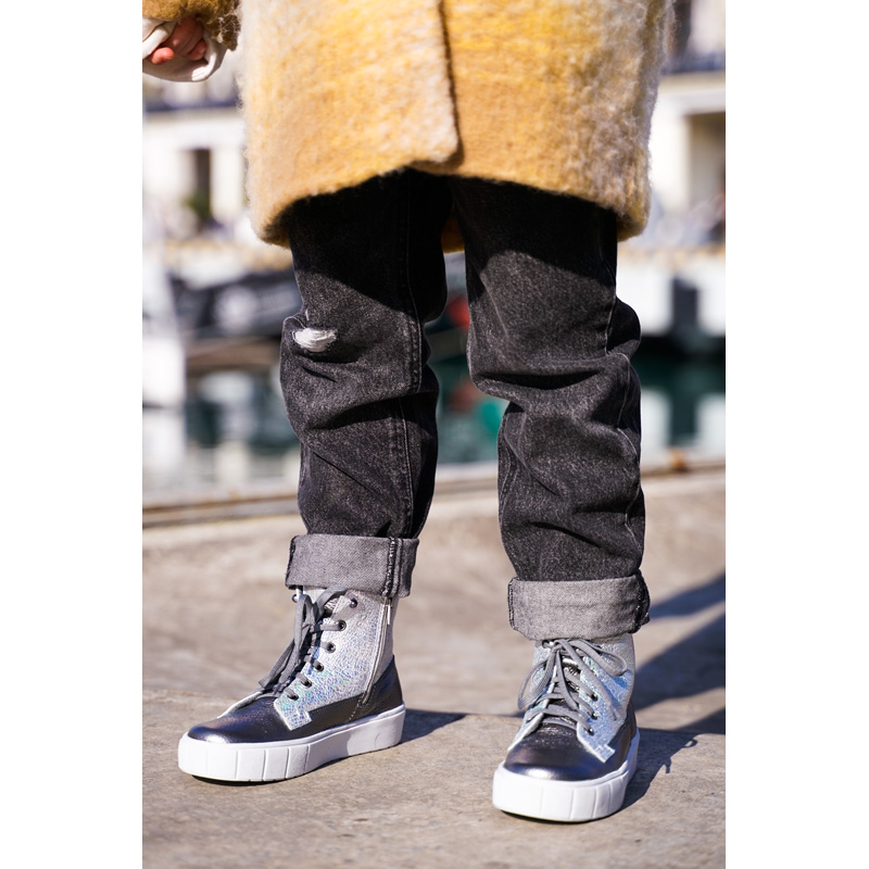 Ботинки байка, артикул 1623, цвет темно-серый купить в интернет-магазине Shoeslel с доставкой по России