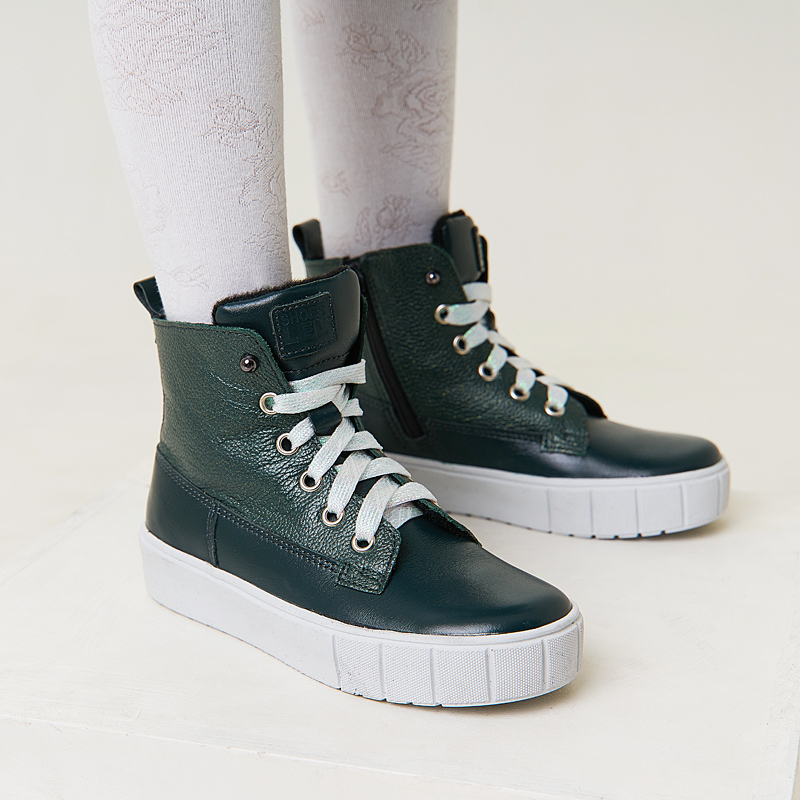 Ботинки байка, артикул 1623, цвет зеленый купить в интернет-магазине Shoeslel с доставкой по России