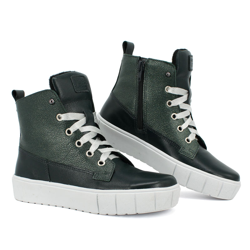 Ботинки байка, артикул 1623, цвет зеленый купить в интернет-магазине Shoeslel с доставкой по России