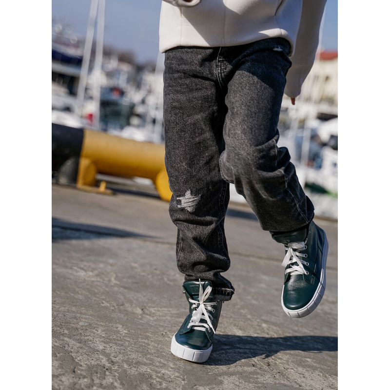 Ботинки байка, артикул 1623, цвет зеленый купить в интернет-магазине Shoeslel с доставкой по России