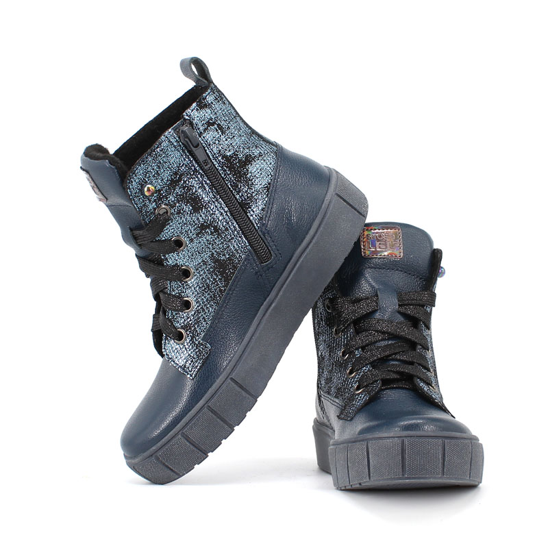 Ботинки байка, артикул 1623, цвет синий купить в интернет-магазине Shoeslel с доставкой по России