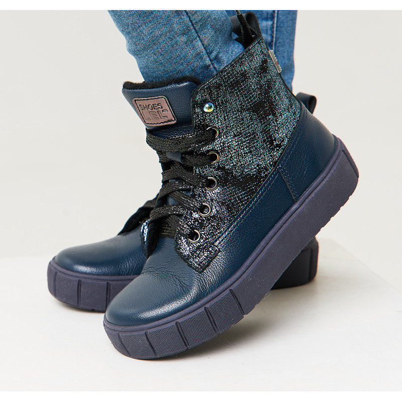 Ботинки байка, артикул 1623, цвет синий купить в интернет-магазине Shoeslel с доставкой по России