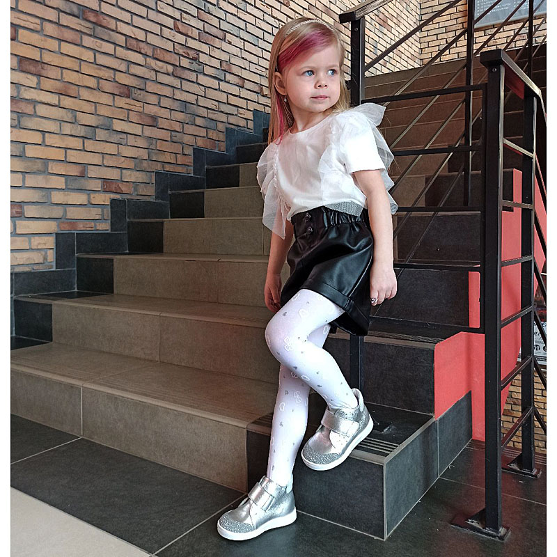 Ботинки малодетские, артикул 1625, цвет серебро купить в интернет-магазине Shoeslel с доставкой по России