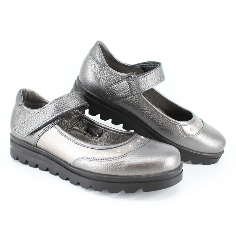 Туфли, артикул 1664, цвет темное серебро купить в интернет-магазине Shoeslel с доставкой по России