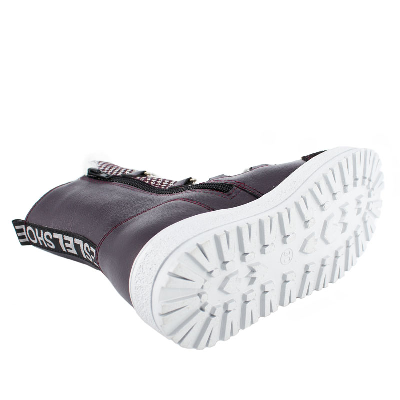 Сапожки нат.мех, артикул 1694, цвет черничный купить в интернет-магазине Shoeslel с доставкой по России