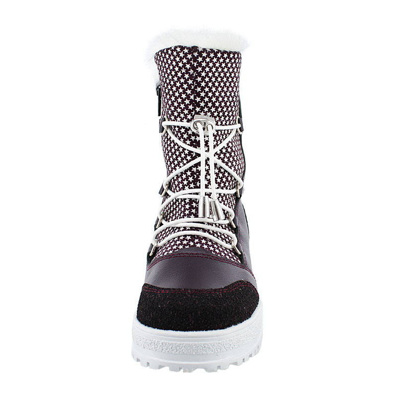 Сапожки нат.мех, артикул 1694, цвет черничный купить в интернет-магазине Shoeslel с доставкой по России