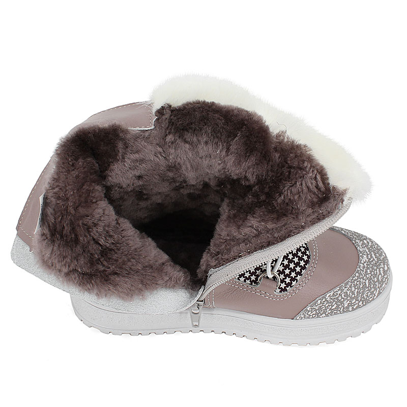 Сапожки нат.мех, артикул 1694, цвет лавандовый купить в интернет-магазине Shoeslel с доставкой по России