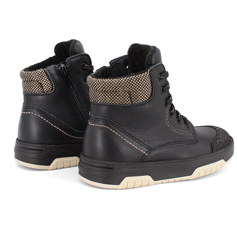 Ботинки байка, артикул 1704, цвет черно-бежевый купить в интернет-магазине Shoeslel с доставкой по России