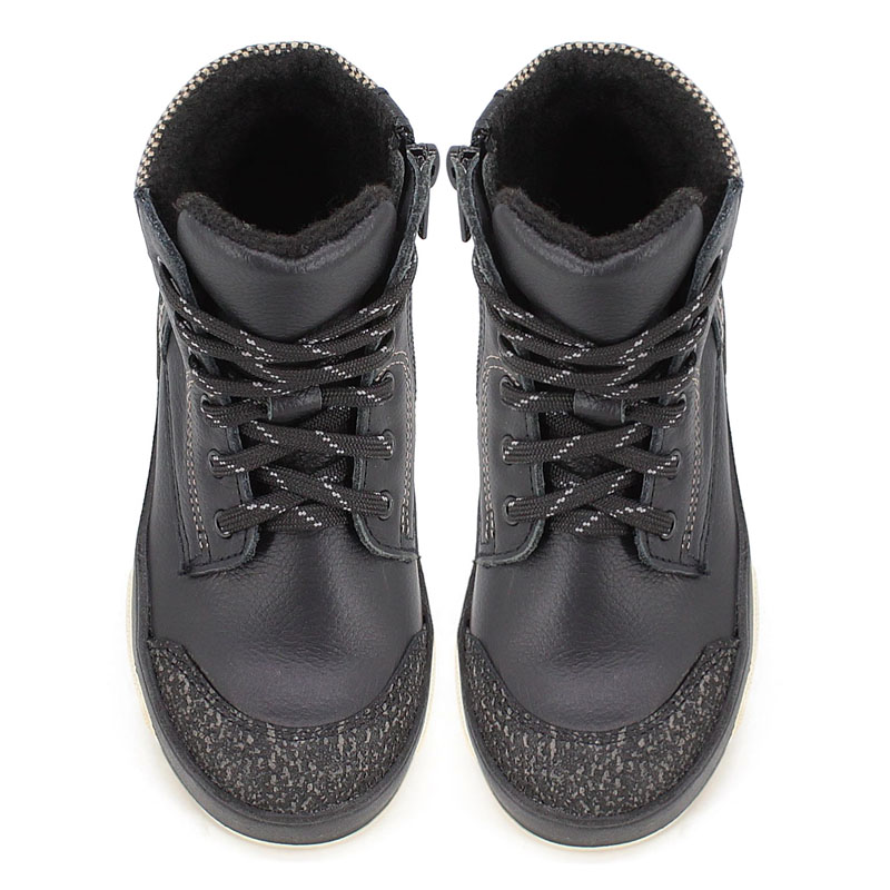 Ботинки байка, артикул 1704, цвет черно-бежевый купить в интернет-магазине Shoeslel с доставкой по России