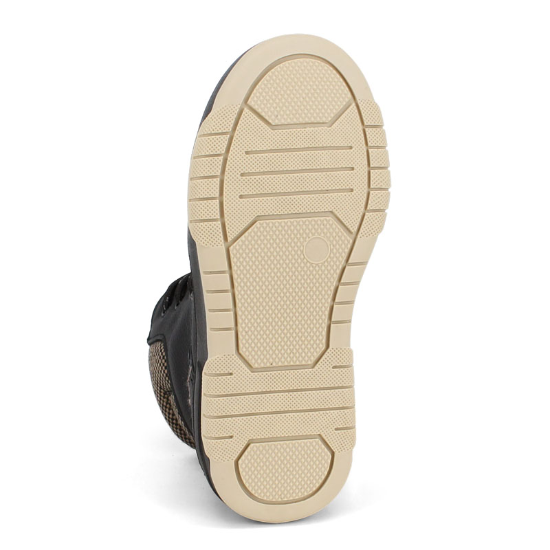 Ботинки байка, артикул 1704, цвет черно-бежевый купить в интернет-магазине Shoeslel с доставкой по России