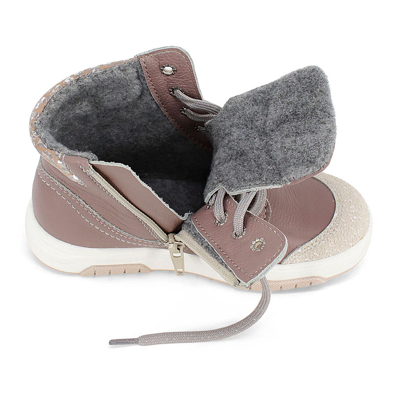 Ботинки байка, артикул 1704, цвет розово-бежевый купить в интернет-магазине Shoeslel с доставкой по России