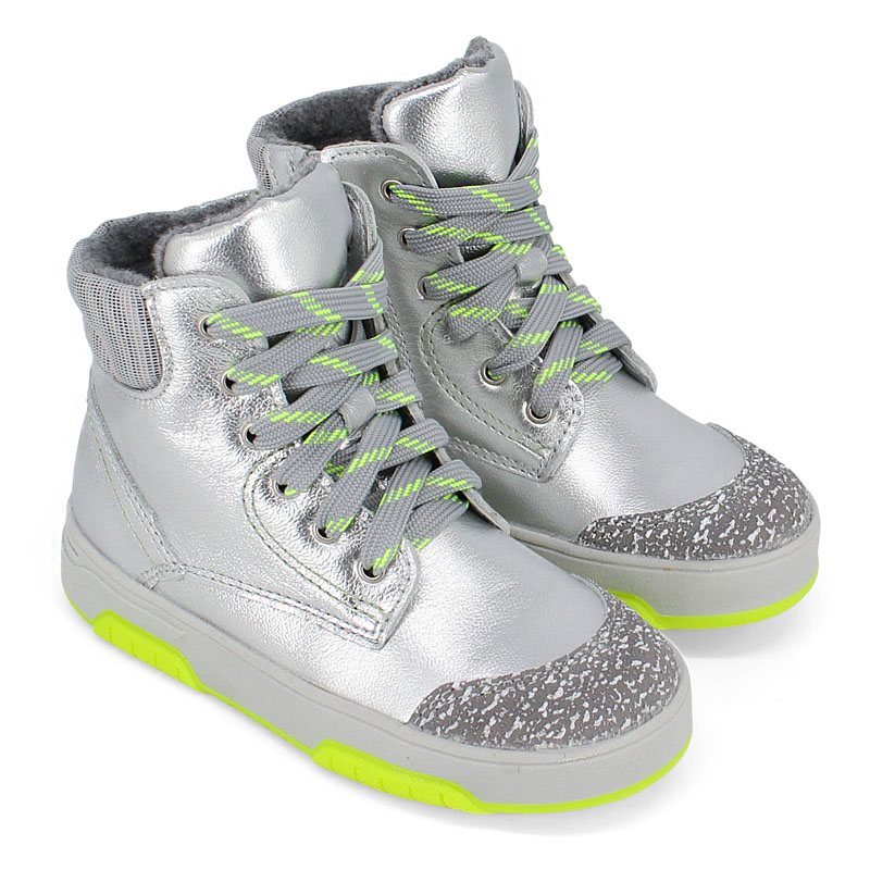 Ботинки байка, артикул 1704, цвет серебряный купить в интернет-магазине Shoeslel с доставкой по России