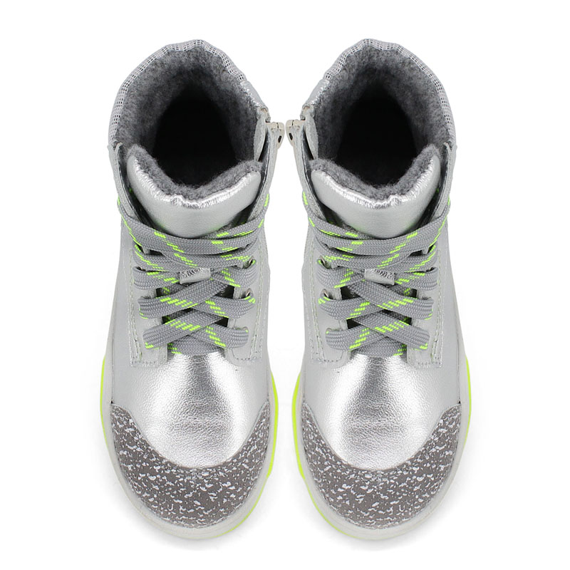 Ботинки байка, артикул 1704, цвет серебряный купить в интернет-магазине Shoeslel с доставкой по России