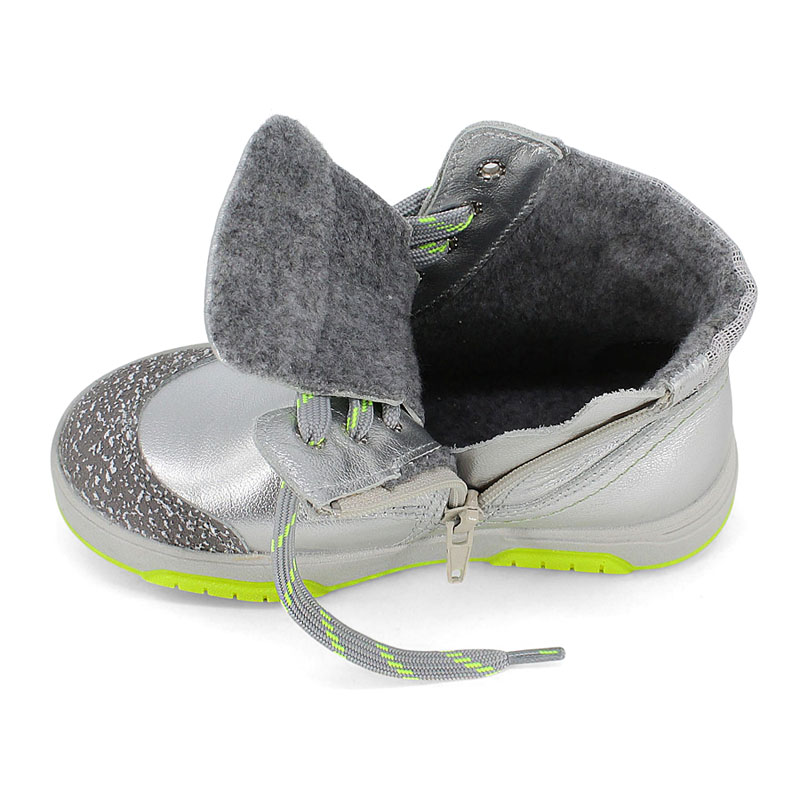 Ботинки байка, артикул 1704, цвет серебряный купить в интернет-магазине Shoeslel с доставкой по России