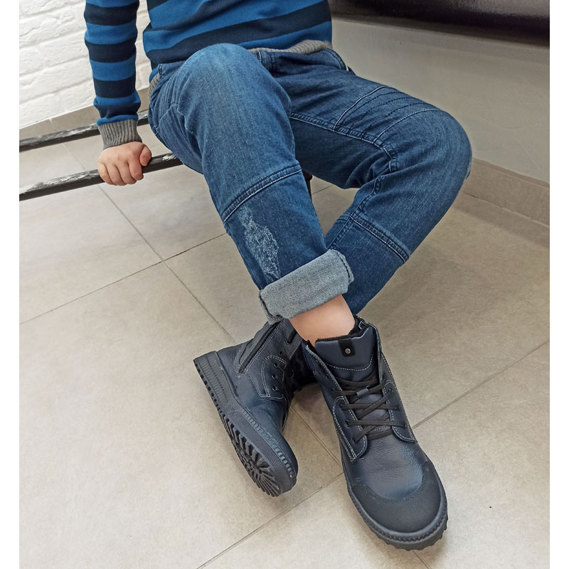 Ботинки байка, артикул 1704, цвет синий купить в интернет-магазине Shoeslel с доставкой по России