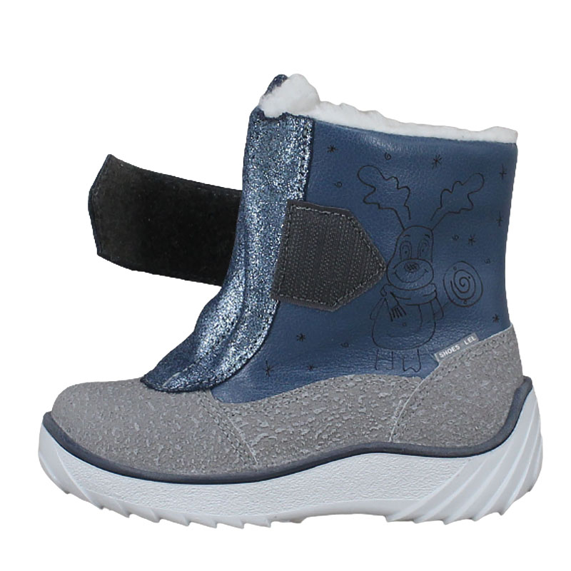 Сапожки малодетские нат.мех, артикул 1705, цвет синий купить в интернет-магазине Shoeslel с доставкой по России