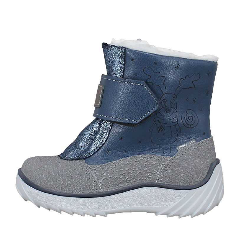 Сапожки малодетские нат.мех, артикул 1705, цвет синий купить в интернет-магазине Shoeslel с доставкой по России