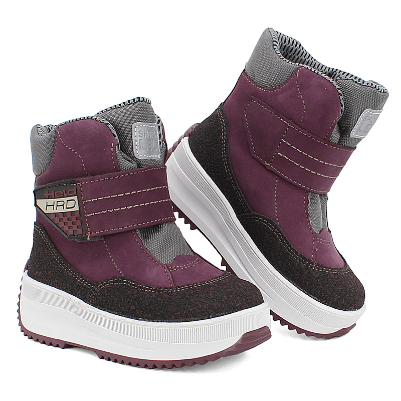 Сапожки малодетские нат.мех, артикул 1711, цвет черничный купить в интернет-магазине Shoeslel с доставкой по России