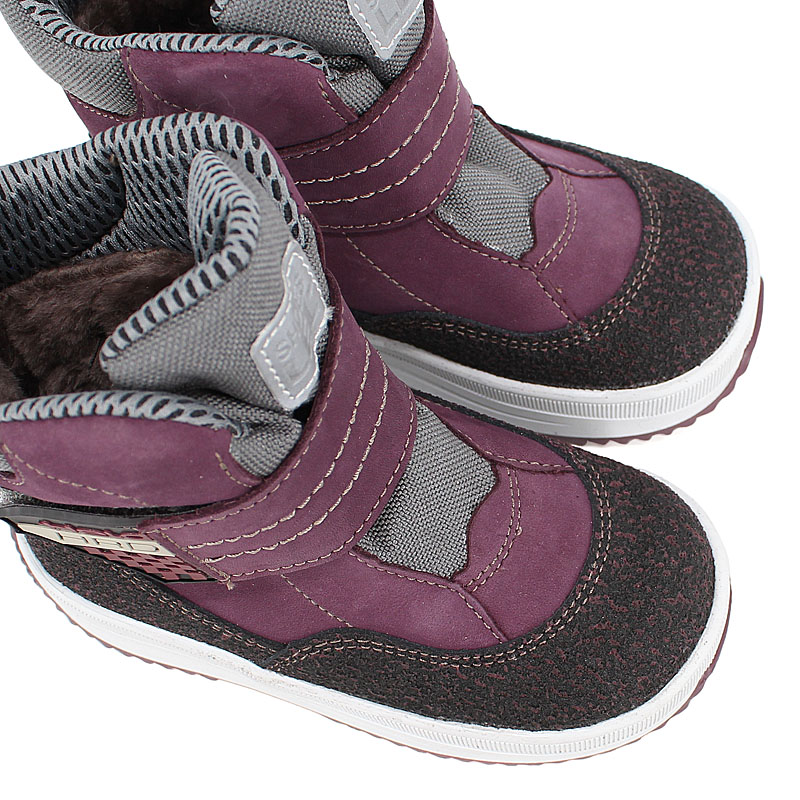 Сапожки малодетские нат.мех, артикул 1711, цвет черничный купить в интернет-магазине Shoeslel с доставкой по России