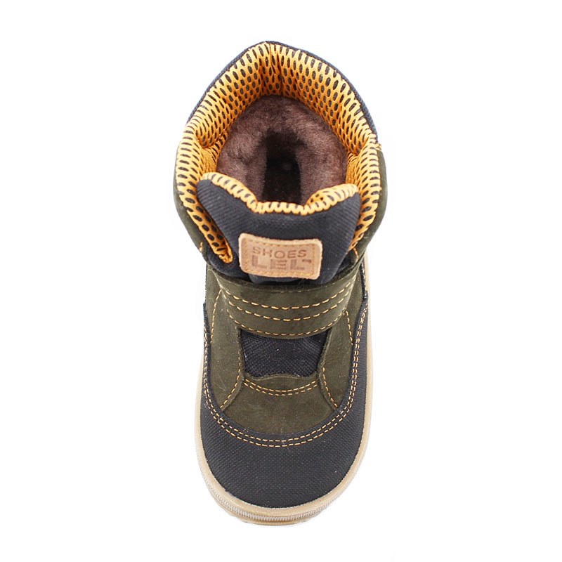 Сапожки малодетские нат.мех, артикул 1711, цвет оливковый купить в интернет-магазине Shoeslel с доставкой по России