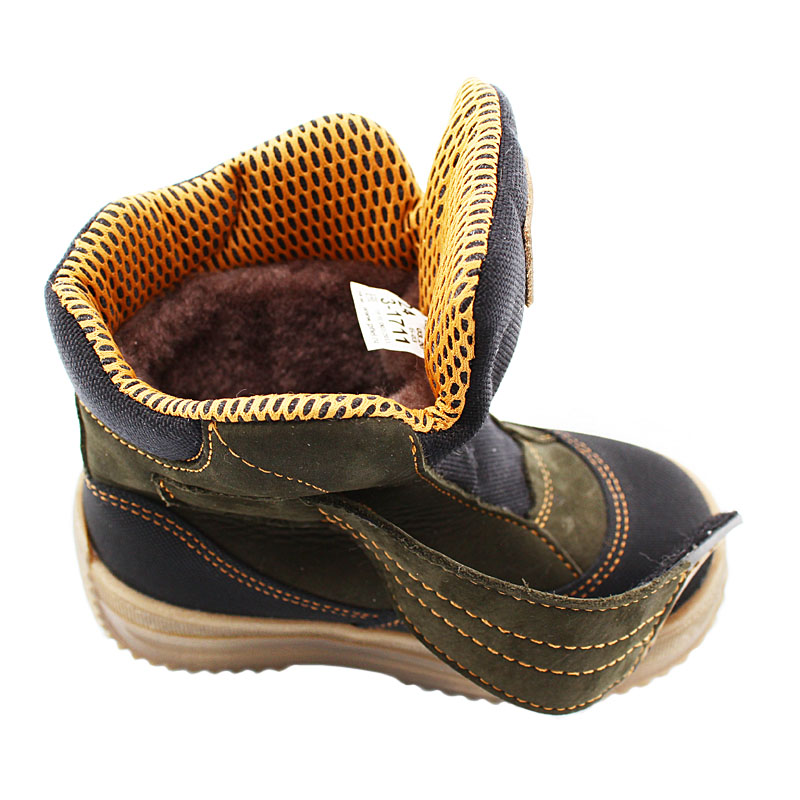 Сапожки малодетские нат.мех, артикул 1711, цвет оливковый купить в интернет-магазине Shoeslel с доставкой по России