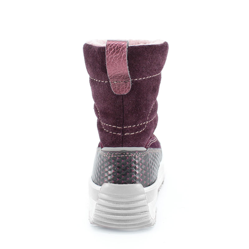Сапожки малодетские нат.мех, артикул 1720, цвет черничный купить в интернет-магазине Shoeslel с доставкой по России