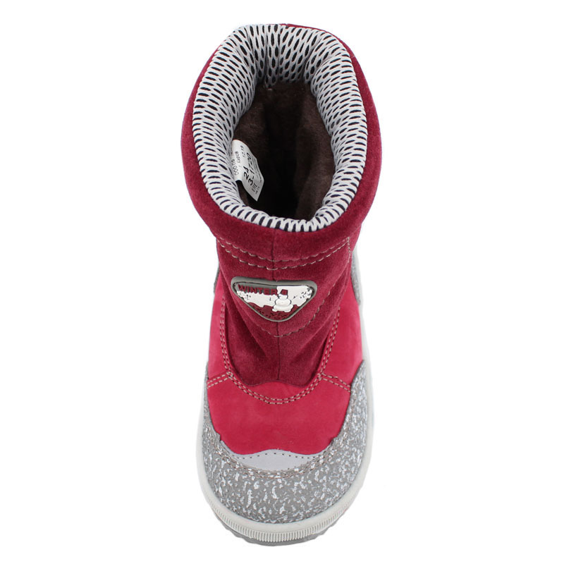 Сапожки малодетские нат.мех, артикул 1720, цвет брусничный купить в интернет-магазине Shoeslel с доставкой по России