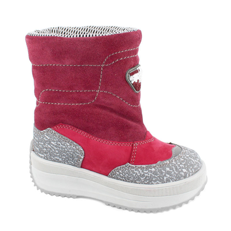 Сапожки малодетские нат.мех, артикул 1720, цвет брусничный купить в интернет-магазине Shoeslel с доставкой по России