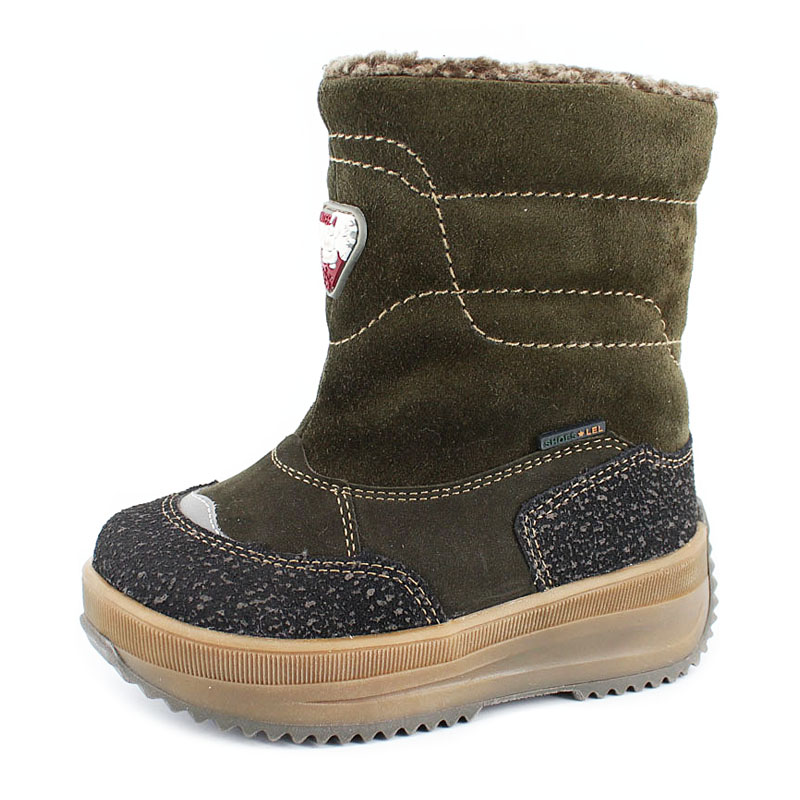 Сапожки малодетские нат.мех, артикул 1720, цвет оливковый купить в интернет-магазине Shoeslel с доставкой по России