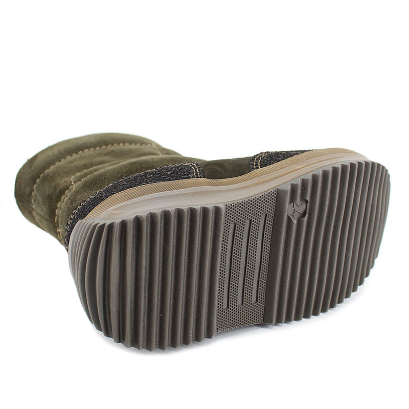 Сапожки малодетские нат.мех, артикул 1720, цвет оливковый купить в интернет-магазине Shoeslel с доставкой по России