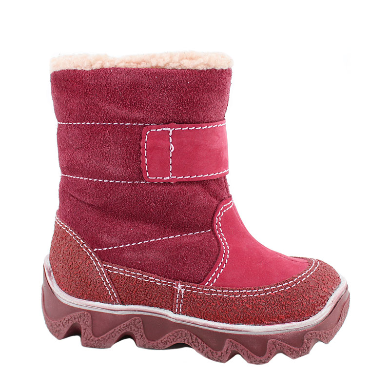 Сапожки молодетские нат.мех, артикул 1745, цвет брусника купить в интернет-магазине Shoeslel с доставкой по России