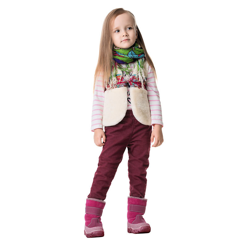 Сапожки молодетские нат.мех, артикул 1745, цвет брусника купить в интернет-магазине Shoeslel с доставкой по России