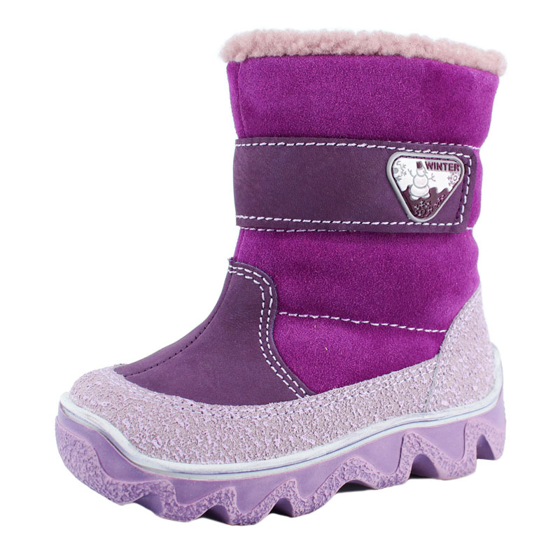 Сапожки молодетские нат.мех, артикул 1745, цвет сиреневый;фиолетовый купить в интернет-магазине Shoeslel с доставкой по России