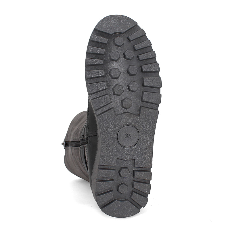 Сапожки нат.мех, артикул 1750, цвет темно-серый купить в интернет-магазине Shoeslel с доставкой по России