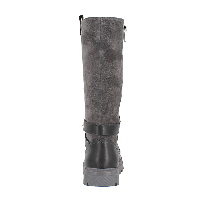 Сапожки нат.мех, артикул 1750, цвет темно-серый купить в интернет-магазине Shoeslel с доставкой по России